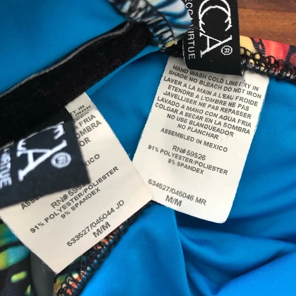 BECCA Rebecca Virtue M Bohemian Boho Butterfly Halter SWIMSUIT Tankini & Skirt - Picture 12 of 12